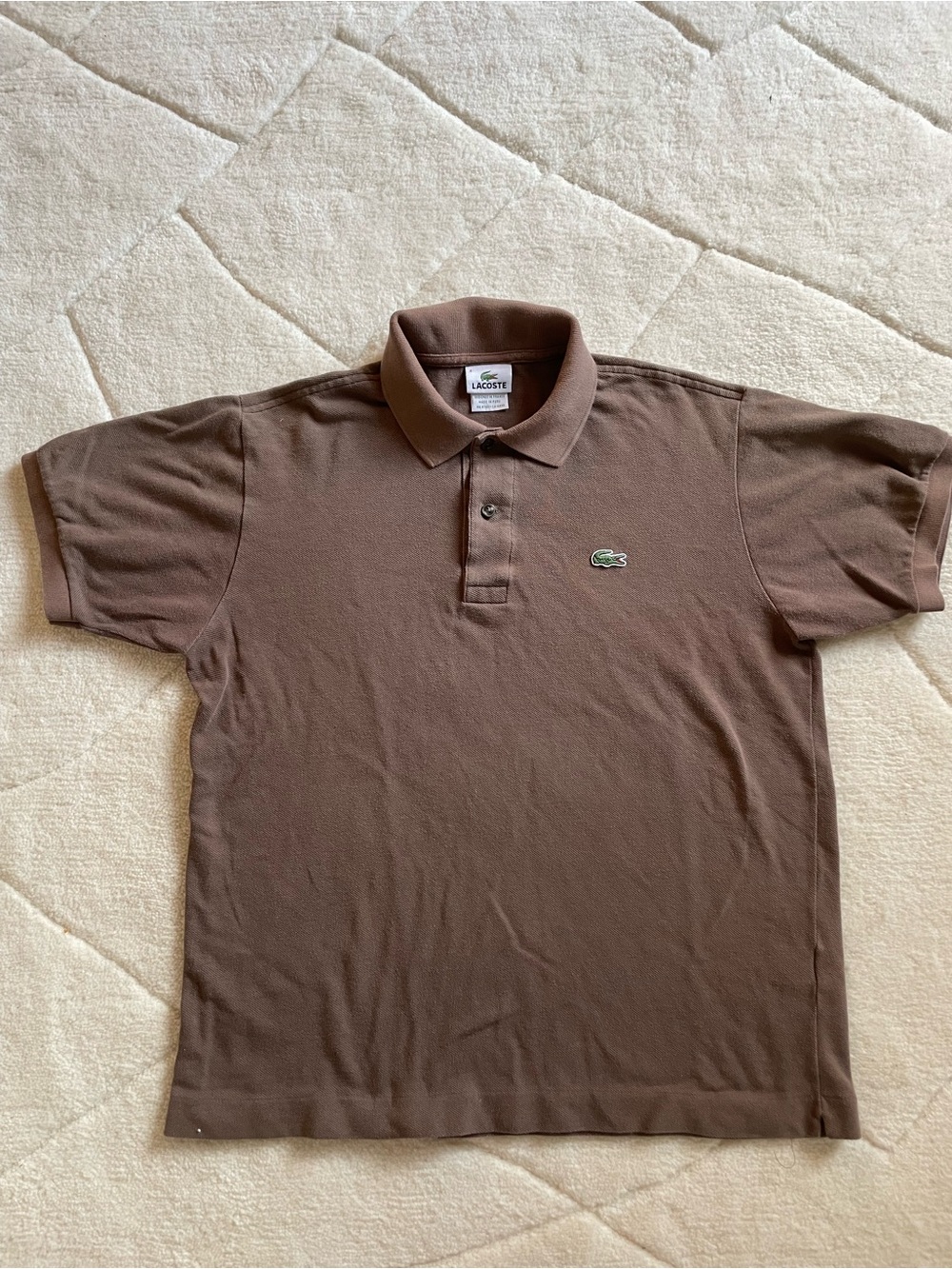 Lacoste Men's Chocolate Brown Piqué Polo